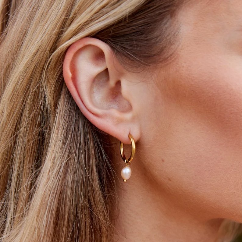 Boucles d’oreilles Bella roses en perles d’eau douce