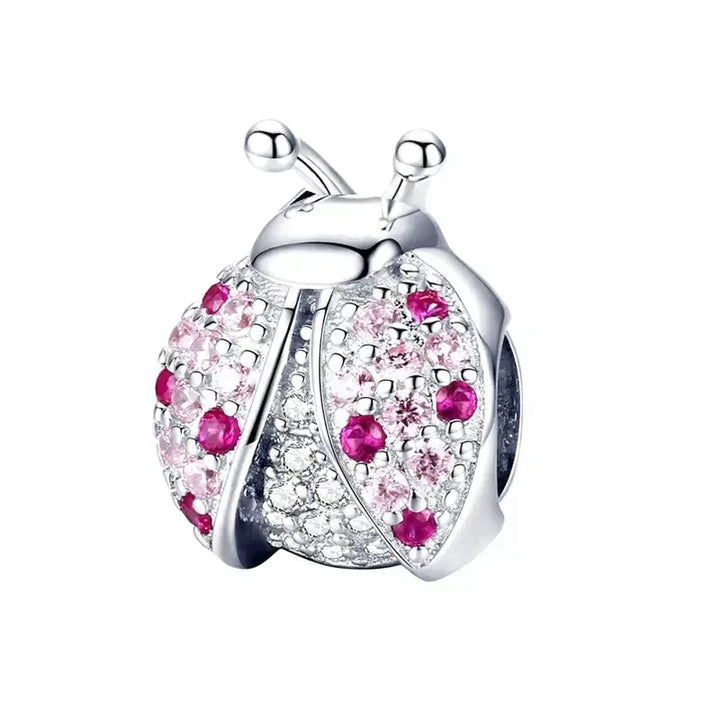 Charm Petit scarabée rose - Maison Perle