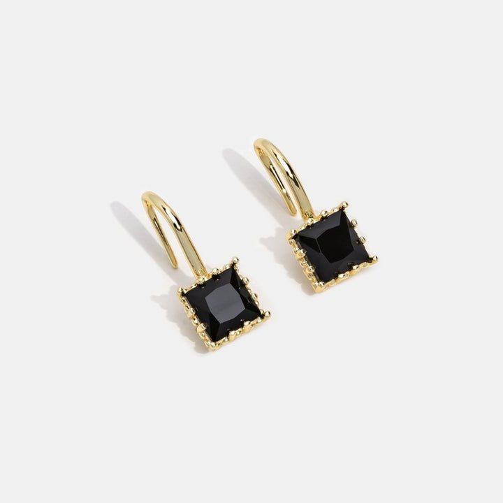 Boucles d’oreilles Piper goutte en cristal noir