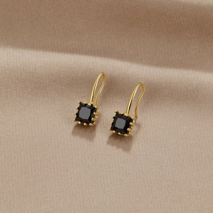 Boucles d’oreilles Piper goutte en cristal noir