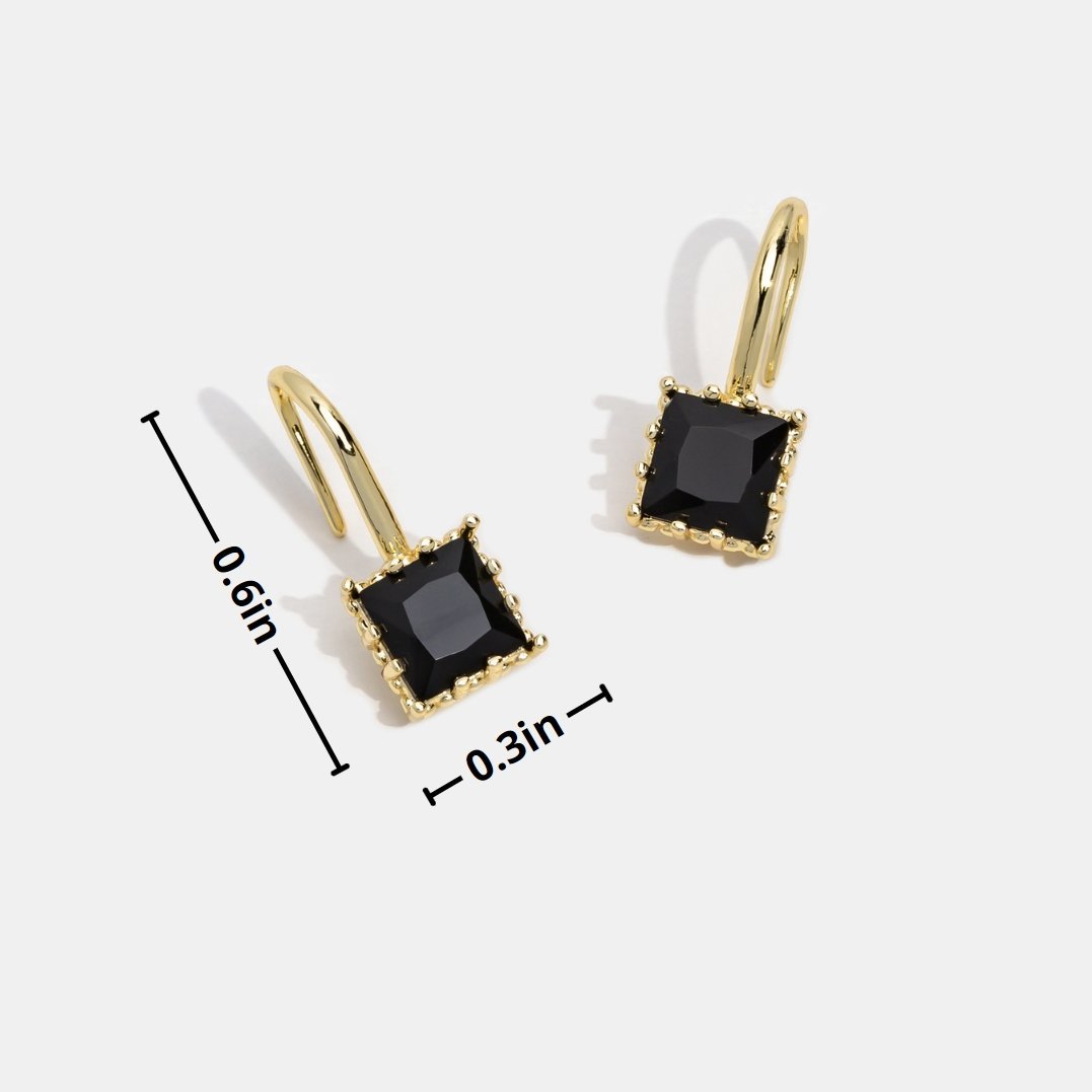 Boucles d’oreilles Piper goutte en cristal noir