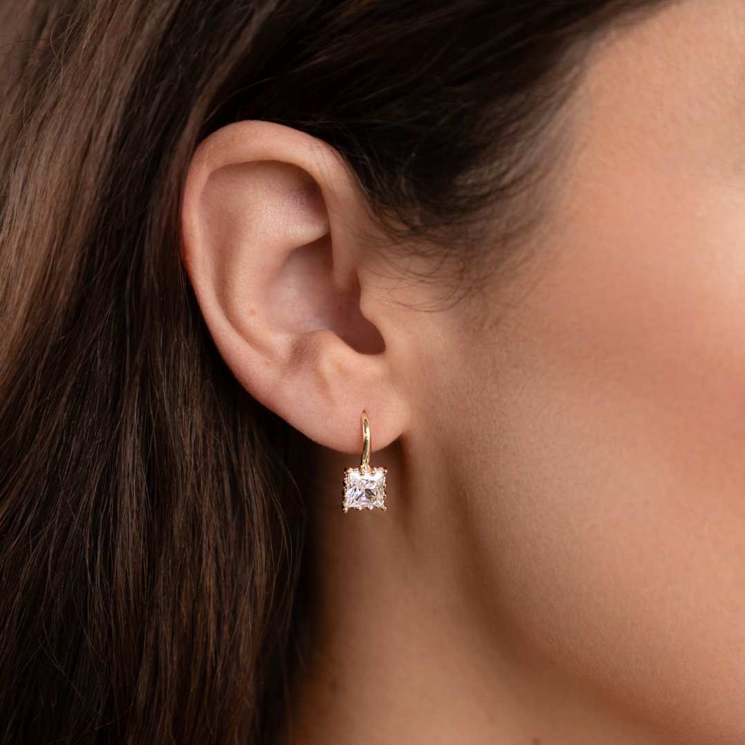 Boucles d’oreilles Piper avec gouttes en cristal