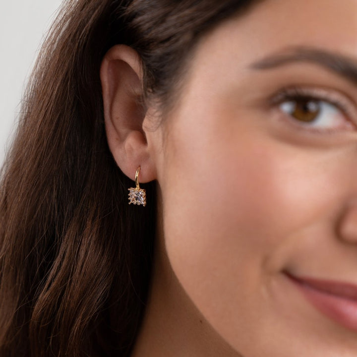 Boucles d’oreilles Piper avec gouttes en cristal