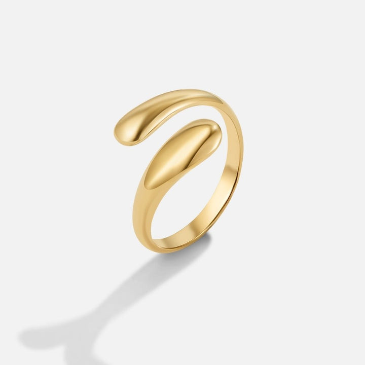 Bague dorée Raven enroulée