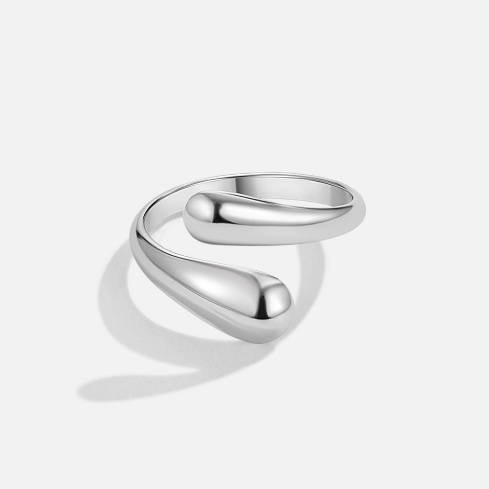 Bague Raven argentée enroulée