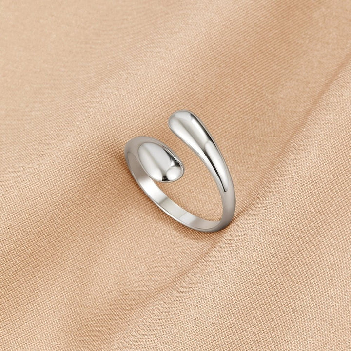 Bague Raven argentée enroulée