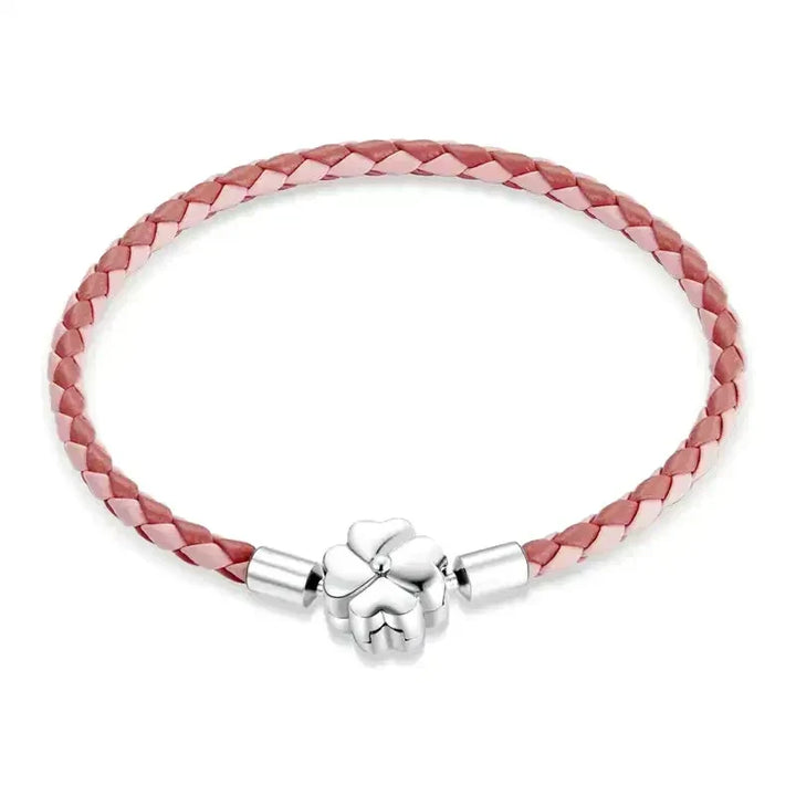 Bracelet en Cuir Rouge pour Charms