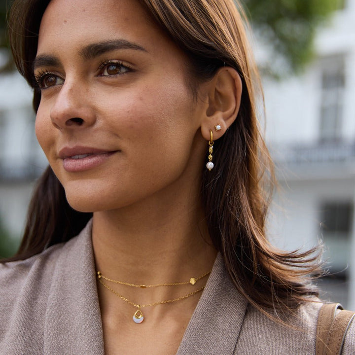 Boucles d’oreilles Rini à franges de perles