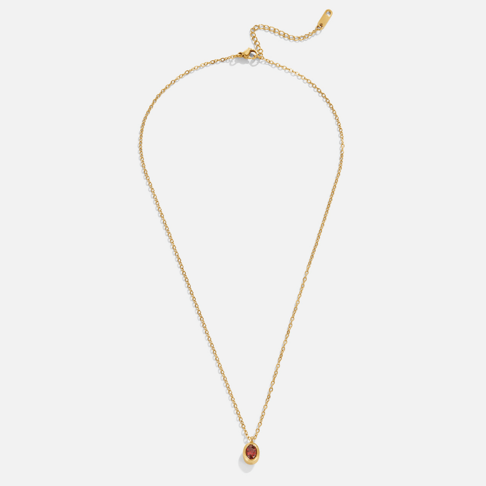 Collier z rubínovo červeného krištáľu