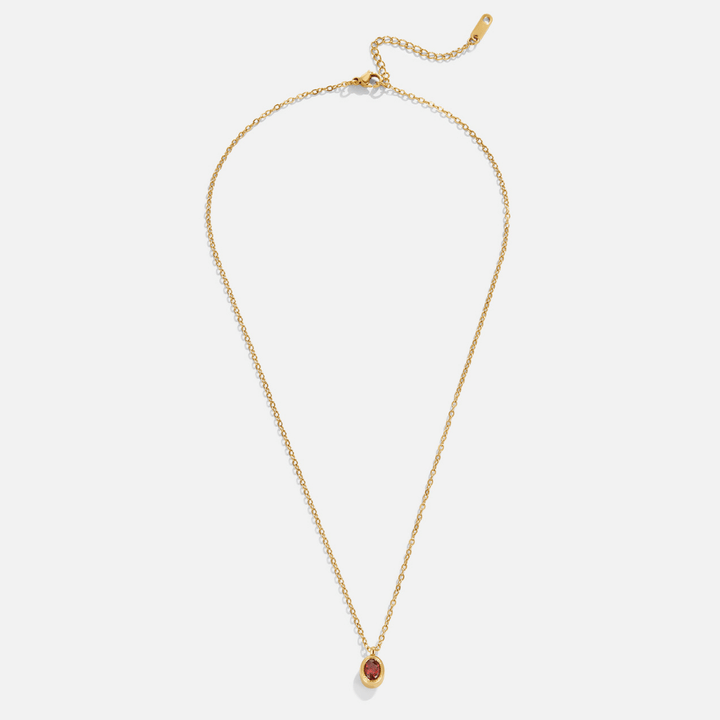 Collier z rubínovo červeného krištáľu