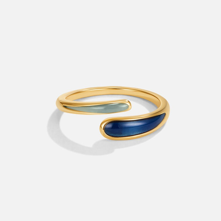 Bague Safira bleue enroulée