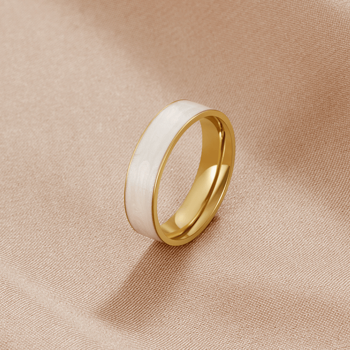 Bague blanche bande Sahara