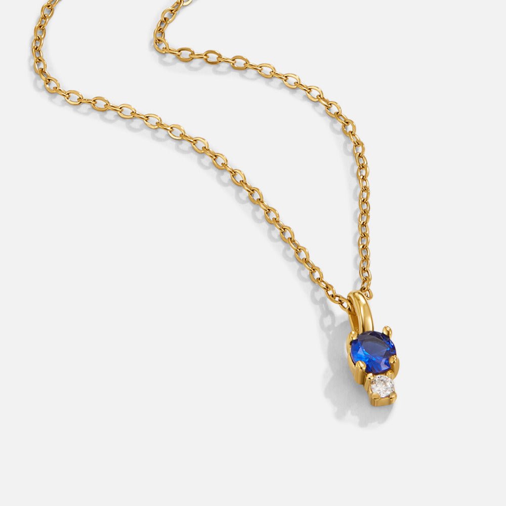 Collier goutte saphir