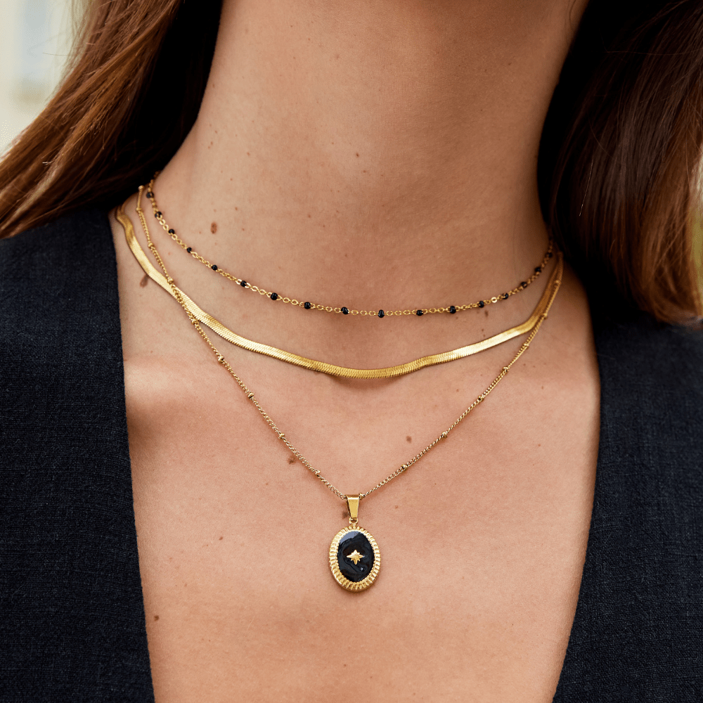 Collier doré Sarya s chaîne serpent