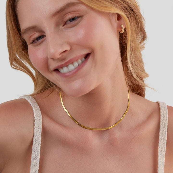 Collier doré Sarya s chaîne serpent