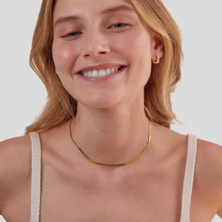 Collier doré Sarya s chaîne serpent