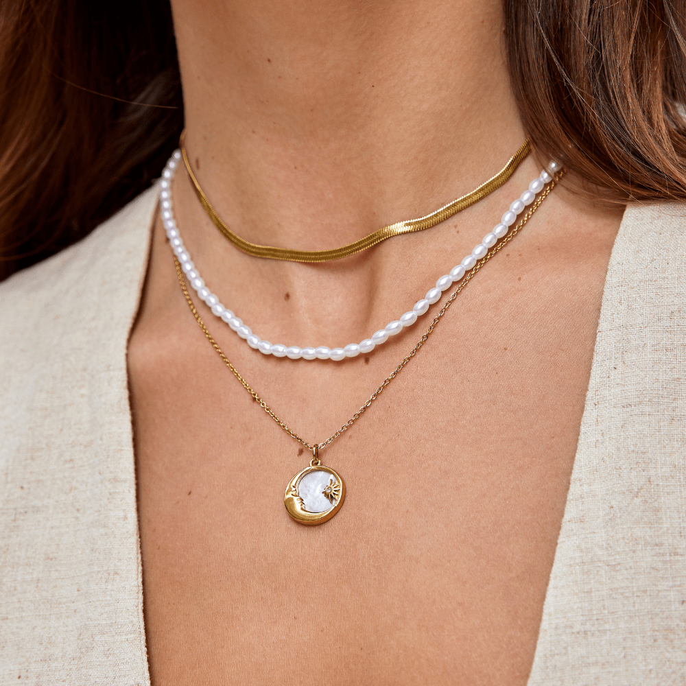 Collier doré Sarya s chaîne serpent