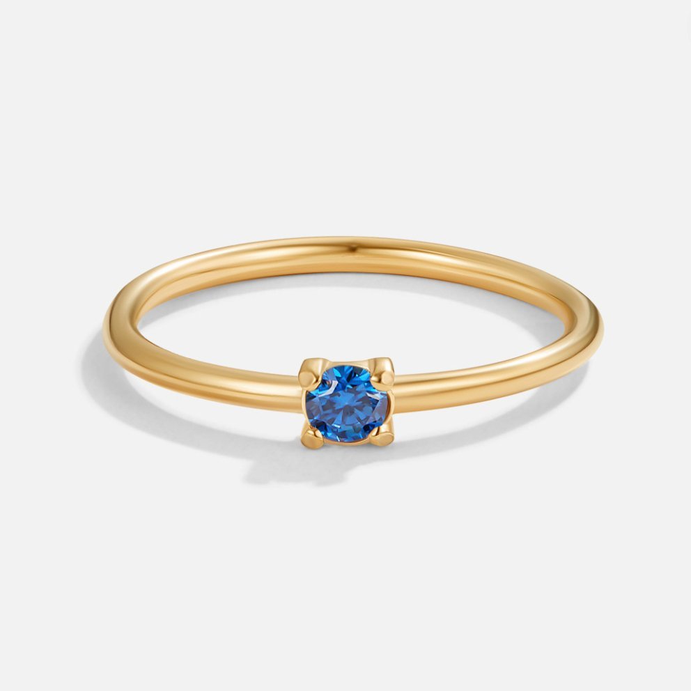 Bague dorée pierre de lune pierre 18K