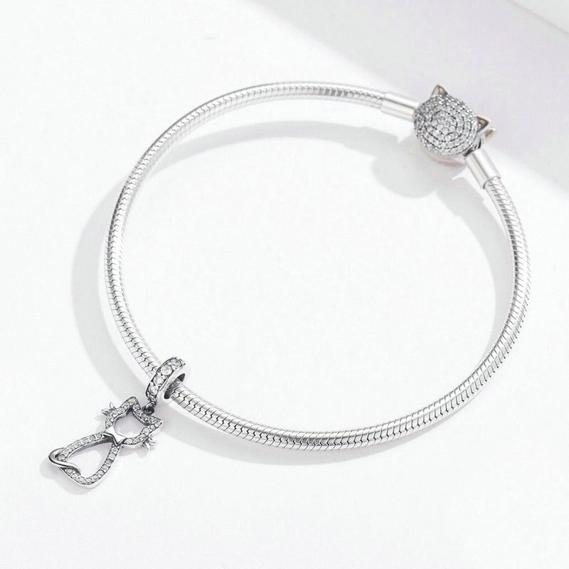 Charm Chat en argent - Maison Perle