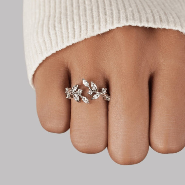 Bague argentée cristal