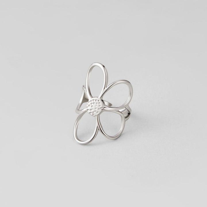 Bague argentée florale Ovratnikom