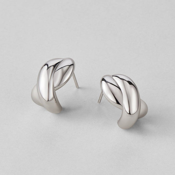 Boucles d’oreilles argentées torsadées Dakota