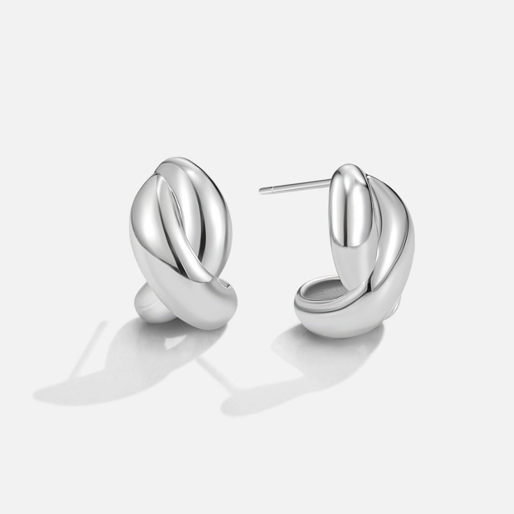 Boucles d’oreilles argentées torsadées Dakota