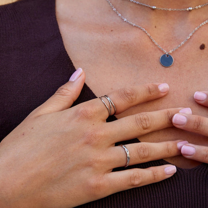 Bague argentée infini