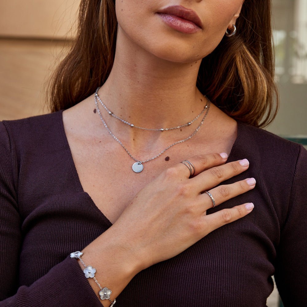 Bague argentée infini