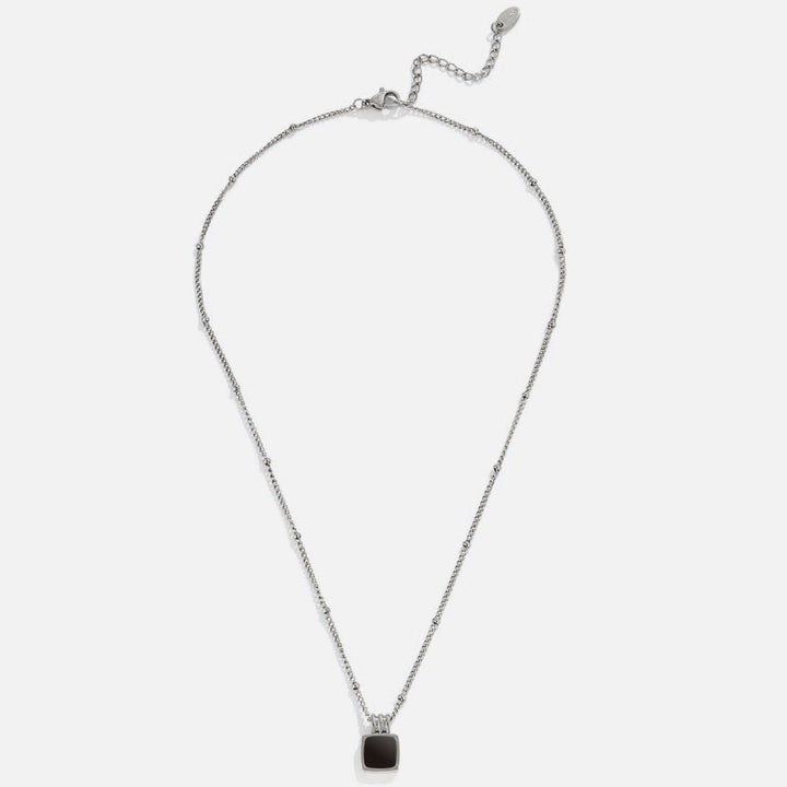 Collier argenté Lucia s čiernym príveskom