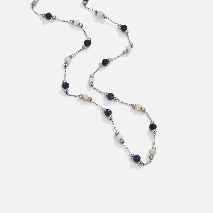 Collier argenté Lulu Midnight z en pierre perles