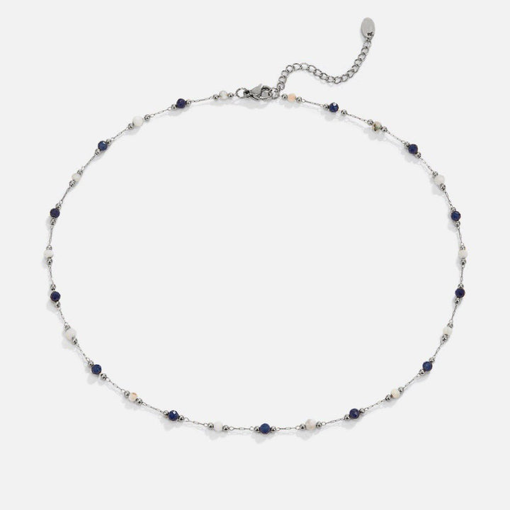 Collier argenté Lulu Midnight z en pierre perles