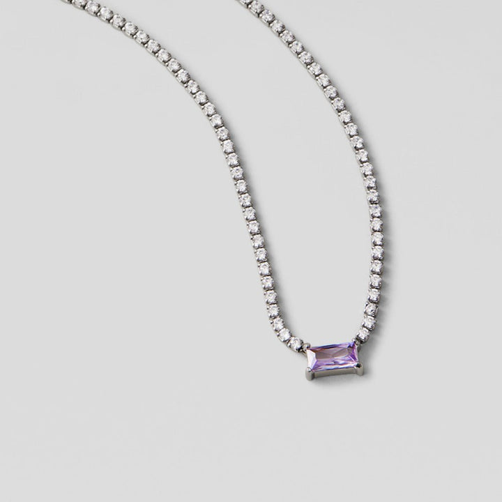 Collier argenté en cristal