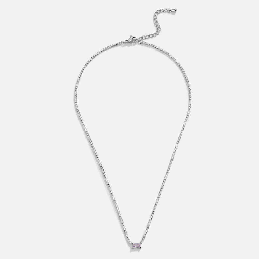 Collier argenté en cristal