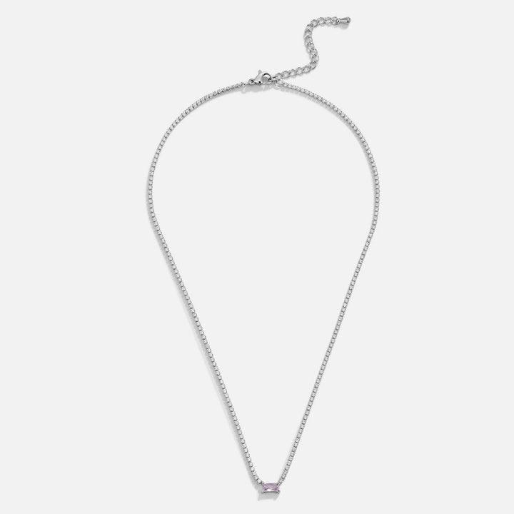 Collier argenté en cristal