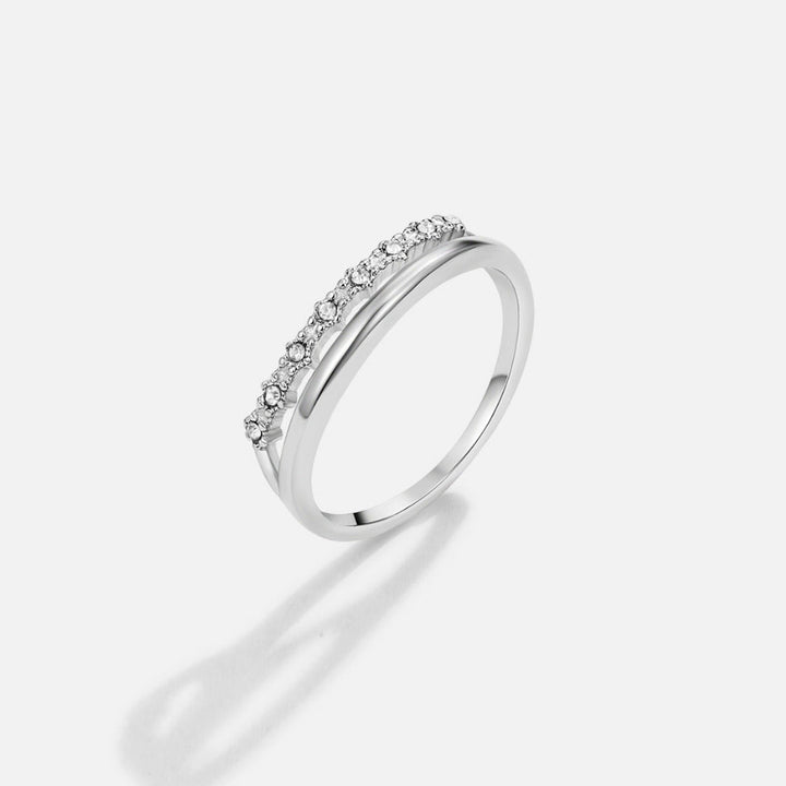 Bague argentée Marissa blancs cristaux