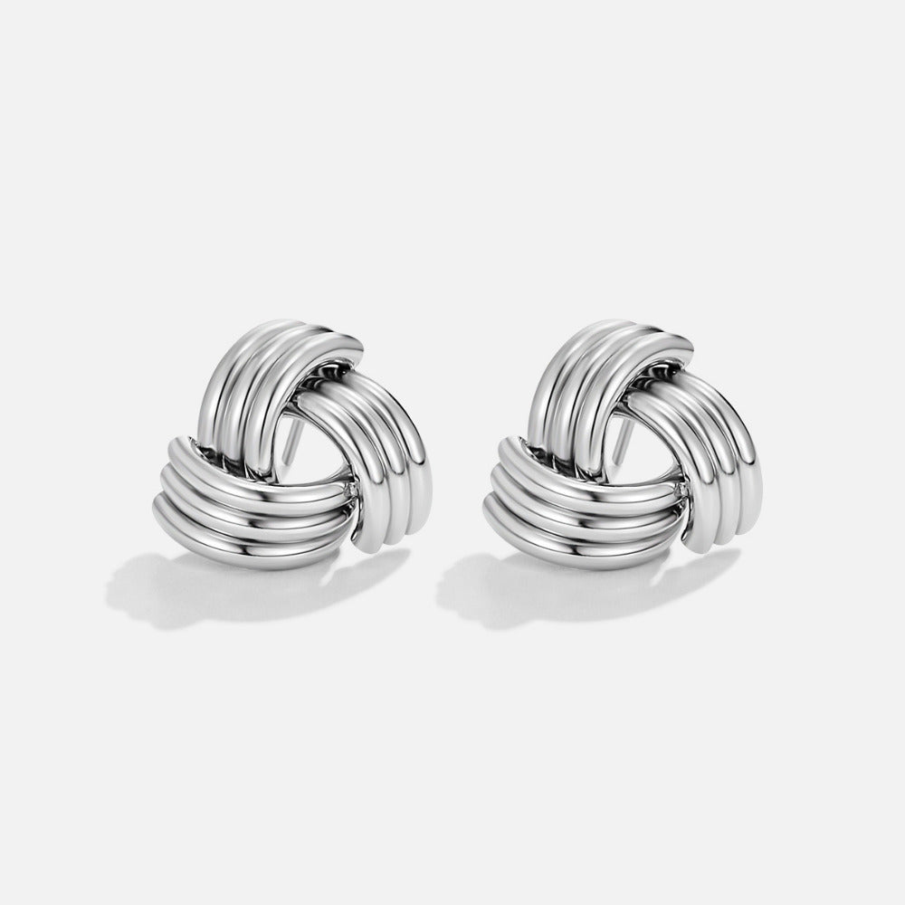 Boucles d’oreilles argentées Maxi torsadées