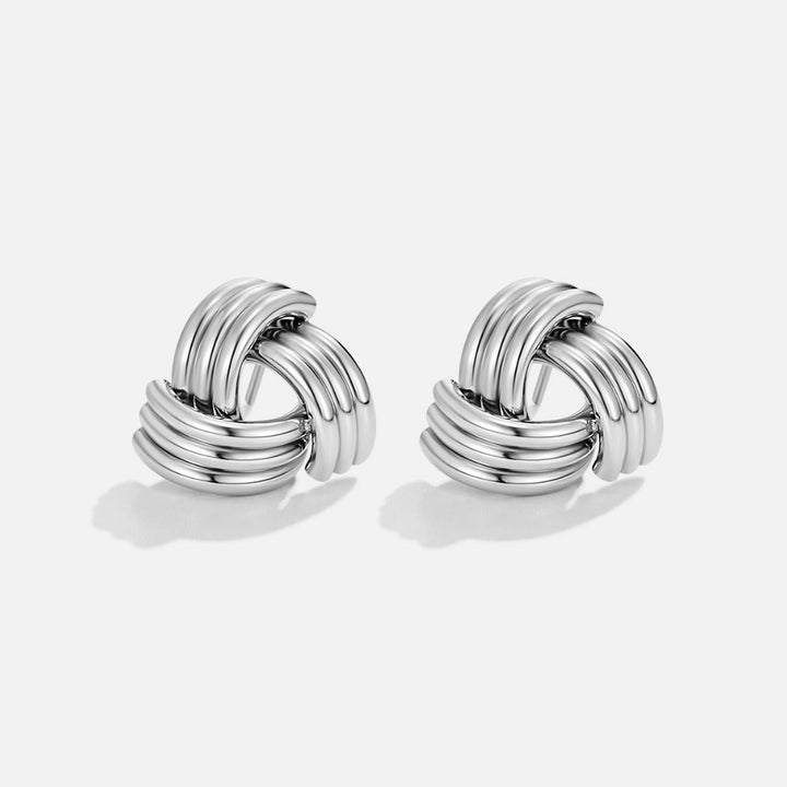 Boucles d’oreilles argentées Maxi torsadées