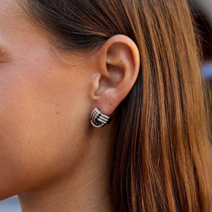 Boucles d’oreilles argentées Maxi torsadées