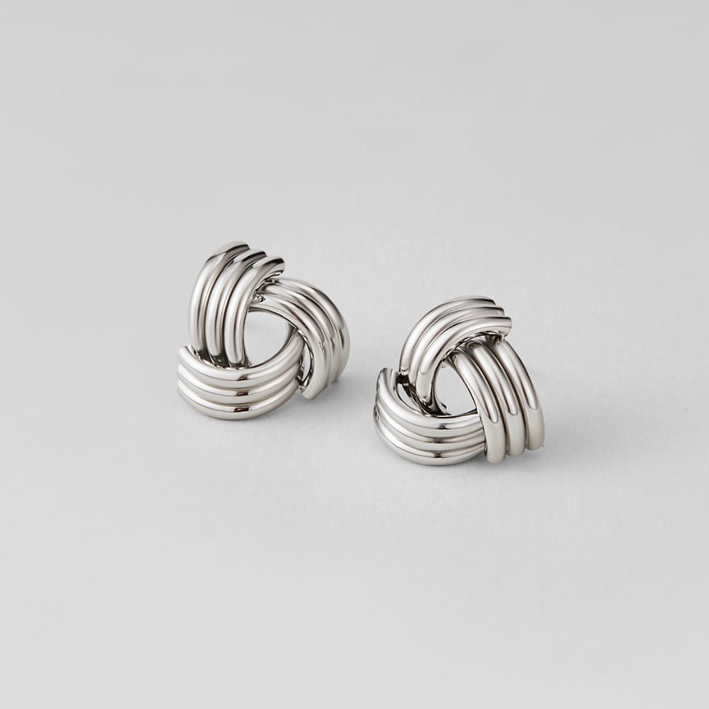 Boucles d’oreilles argentées Maxi torsadées