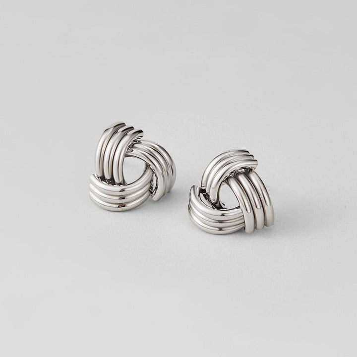 Boucles d’oreilles argentées Maxi torsadées