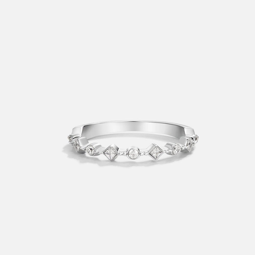 Bague argentée Milana cristal