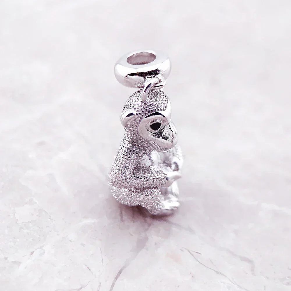 Charm Singe en argent - Maison Perle