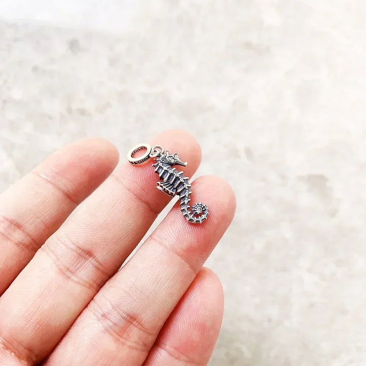 Charm Hippocampe en argent - Maison Perle