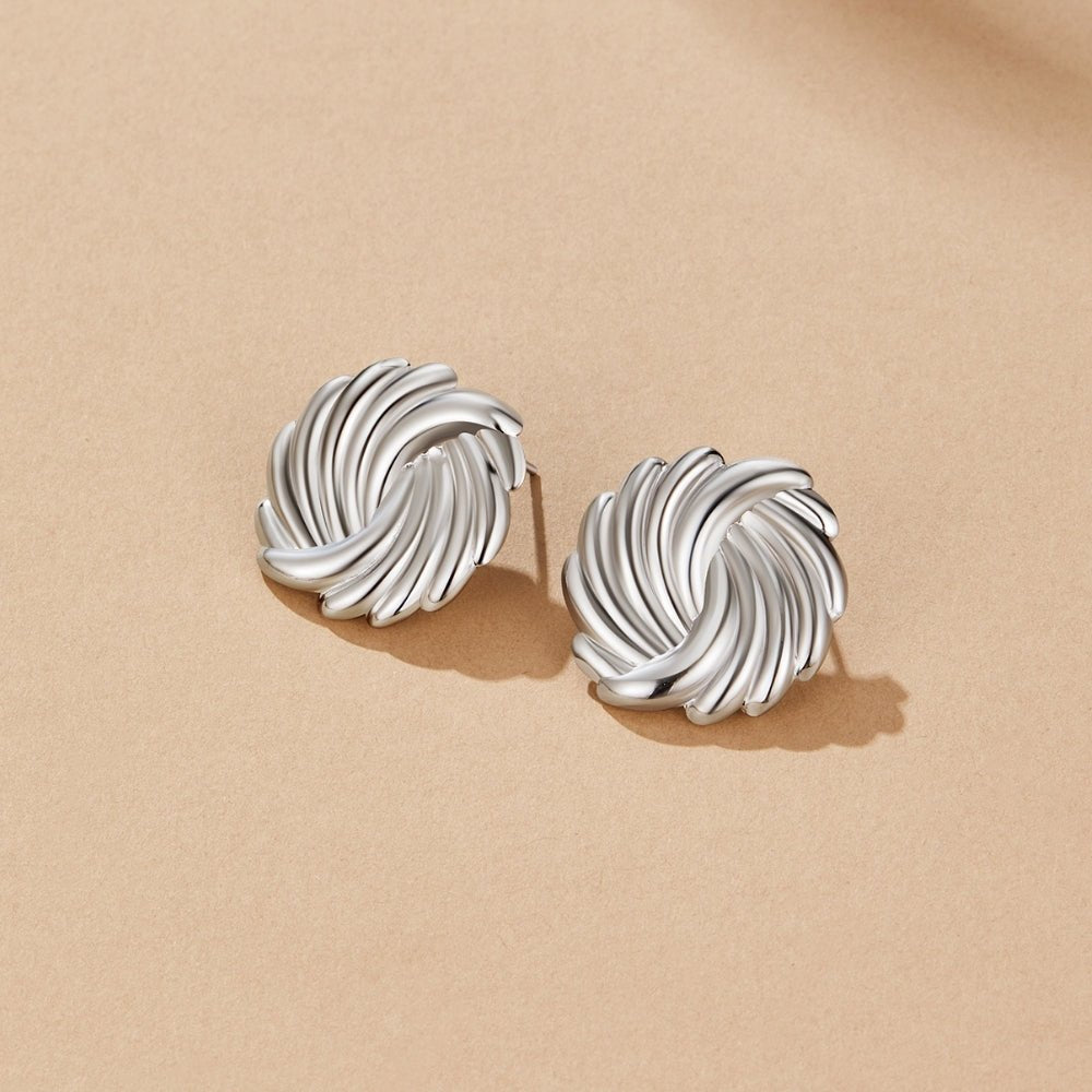 Boucles d’oreilles argentées spirales