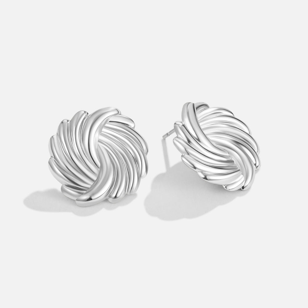 Boucles d’oreilles argentées spirales