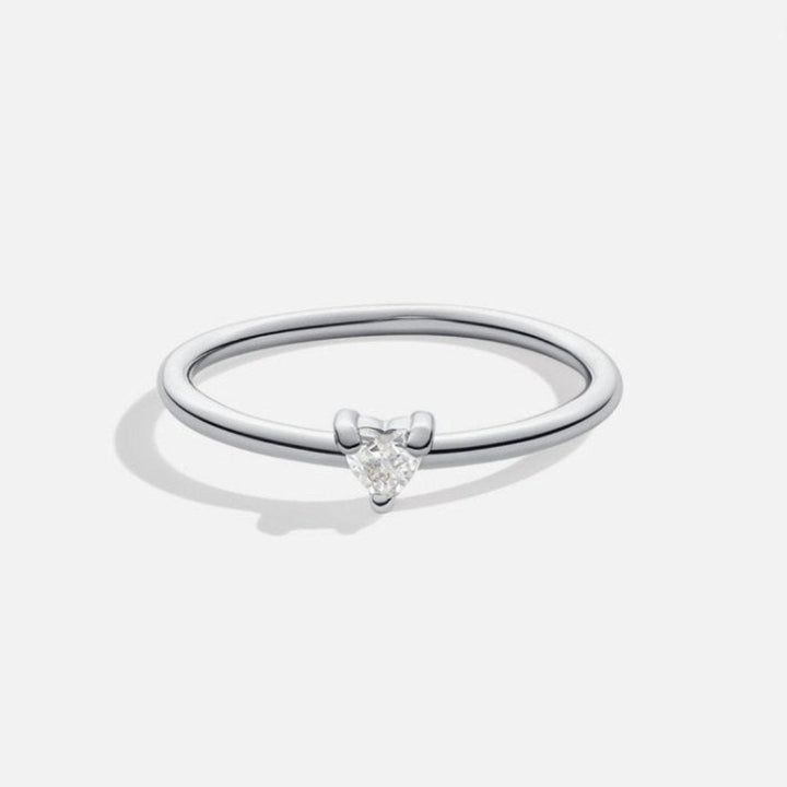 Bague petite amour cristal forme cœur