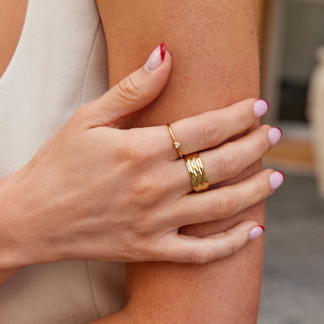Bague petite amour cristal forme cœur