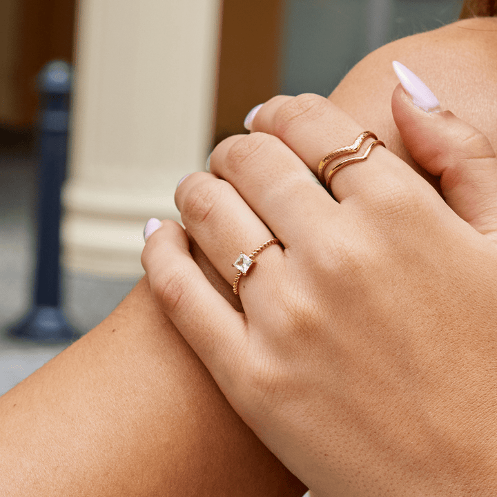 Bague Sofia cristal torsadée