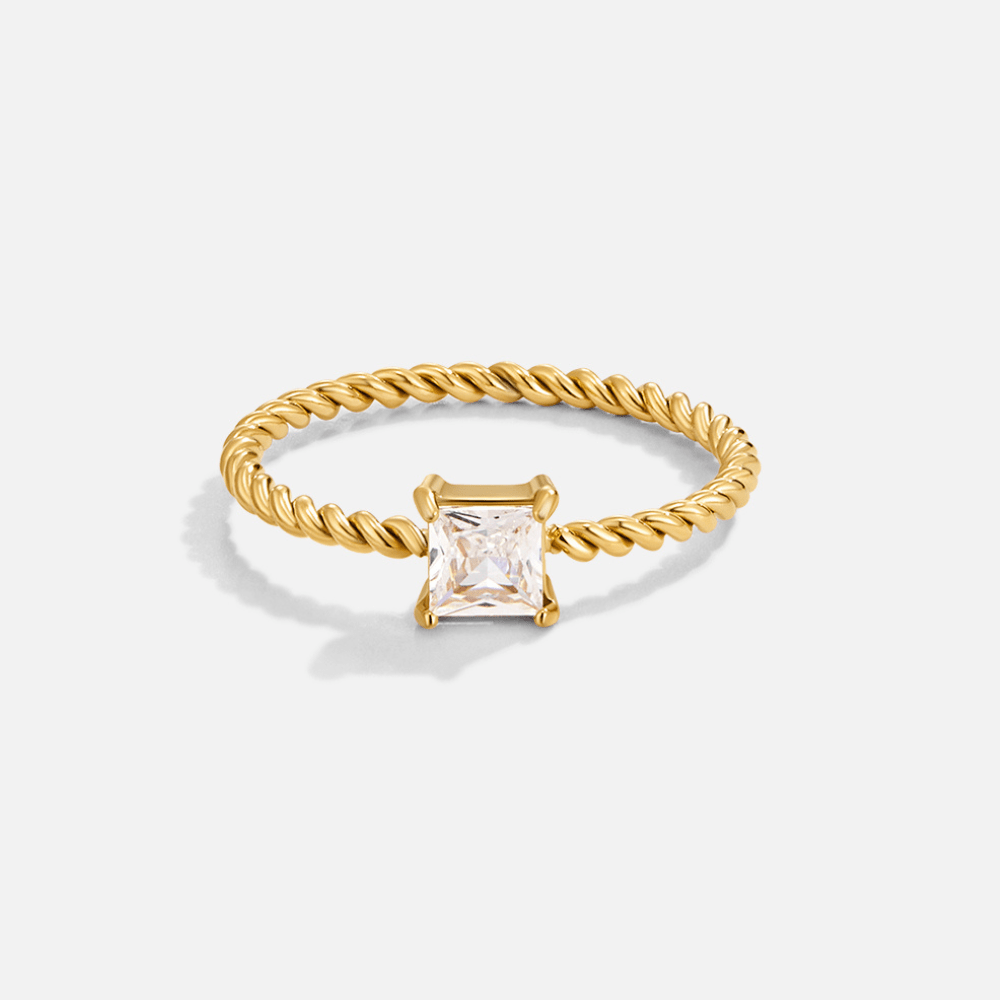 Bague Sofia cristal torsadée